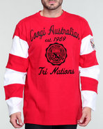 Coogi Men Buffalo Australian Tri L/S Shirt Red Lar