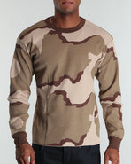 Drj Army/Navy Shop Men Thermal Knit Top Brown X-La