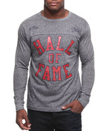 Hall Of Fame Men Harlem L/S Football Tee Grey X-La