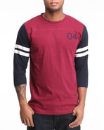 Men Malto 3/4 Sleeve Football Jersey Tee Maroon X-