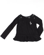 Girls Ruffle Tunic (4-6X) Black 5/6