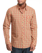 Men Plaid Out L/S Button-Down Large