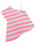 Girls Asymmetrial One Shoulder Top (7-16) Pink 7/8