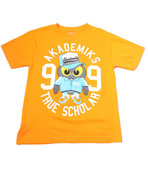 Boys S/S Owl Tee (8-20) Orange X-Large