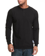 Men Fleshlight L/S Crew Knit Shirt Black Medium