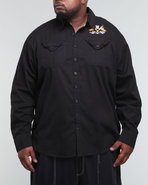 Men Long Sleeve Shirt W/ Emb & Direct Chainstitch 