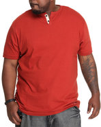 Men Thompson Y-Neck T-Shirt (B&T) Red 5X-Large