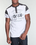 Men Import Henley Shirt Grey Xx-Large