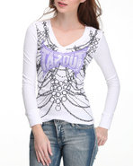 Tapout Women No Surrender Thermal Tee White Large