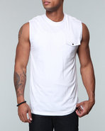 Mo7 Men Sleeveless Knit Shirts W/ Chest Patch Pock