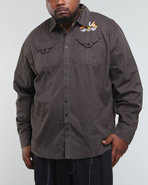 Men Long Sleeve Shirt W/ Emb & Direct Chainstitch 