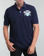Men Surf Solid Polo Navy Large