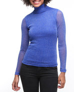 Women Parade Long Sleeve Turtle Neck Top W/lurex D