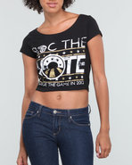 Women Roc The Vote Graphic S/S Tee Black Medium