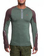 Men Bravara L / S Performance Top Green Large