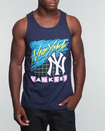 Men New York Yankees Neon Graphic Tank Top Navy X-