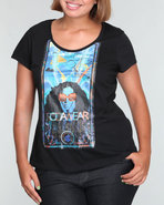 Women Street Dreams Graphic Scoop Neck Tee Black 2