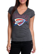 Nba Mlb Nfl Gear Women V-neck Thunder Okc Tee With
