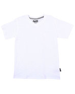 Boys Solid V-Neck Tee (4-7) White 5/6 (M)