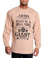 Akoo Men Small Thing To A Giant L/S Tee Tan 3X-Lar