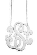 Medium Swirly Initial Necklace in 2 colors
