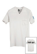 Rebel Yell   THAT GUY   V Neck Tee in White