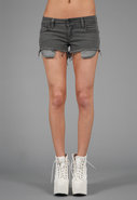 Madeleine Cut-Off Shorts with Exposed Pockets in F