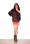Off Shoulder Batwing Sweater Dolman in Black