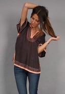 Habotai Ethnic Embroidered Shirt in 2 colors