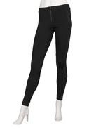 Front Zip Ponti/Snake Legging in Black