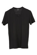 V-Neck T-Shirt in Black