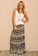 Cantina Diva Skirt in Black/White