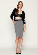 High Waist Skirt in Stripe