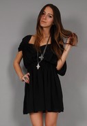 Deep V Dolman Dress in 2 Colors