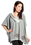 Connect Poncho in Heather Grey