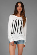 Big Love Baggy Beach Jumper in Clean White