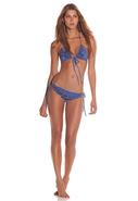 Karolina Ruffle Two Piece Bikini in Blue