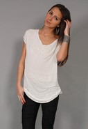 Linear Beaded Top in Blanc de Blanc
