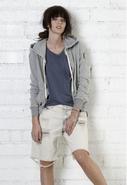 Ever Taba French Terry Hoody in Heather Grey