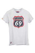 Route 69 Cracked Graphic Short Sleeve Tee in Optic