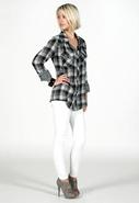 Kendra Original Plaid Button Down Shirt in Black/G
