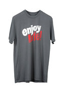 Local Celebrity Enjoy Life Tee in Grey