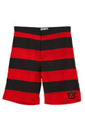 Hainan Slammer Stripe Boardshort in Red & Black