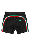 14 Inch Low Rise Boardshort in Black with Red & Gr