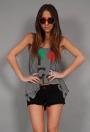 I Love CA Hankie Tank in Heather Grey