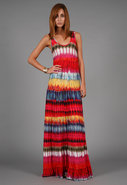 Emma Long Dress in Multi Drip