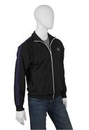 Twin Taped Track Jacket in Black & Purple