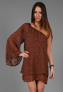 Flower Child Dress in Brown Floral