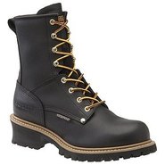 8  WP Plain Toe LoggerST Boots (Black) - Men's Boo