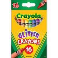 (R) Glitter Crayons, Assorted, Pack Of 16